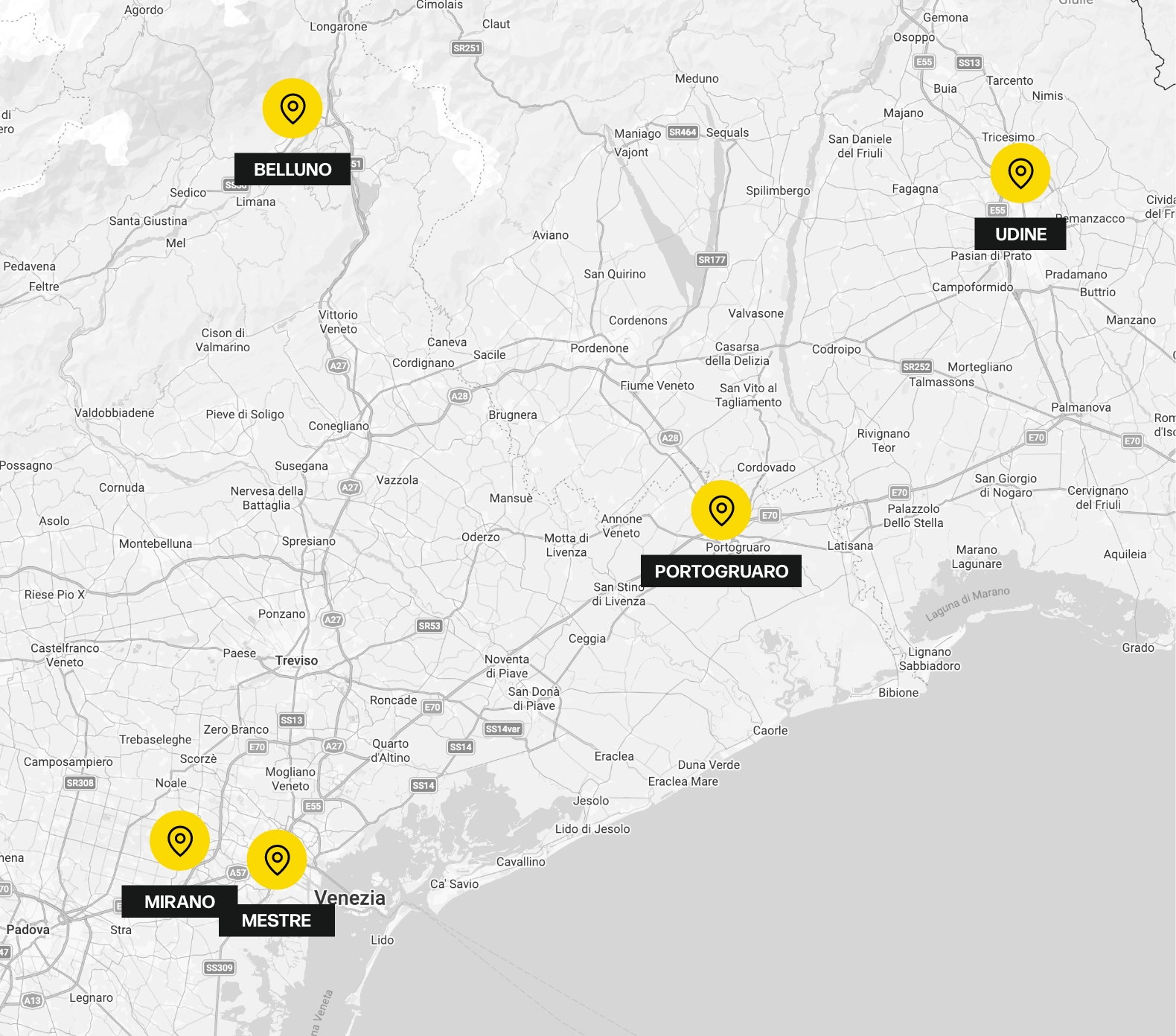 Mappa sedi Zago Car Service