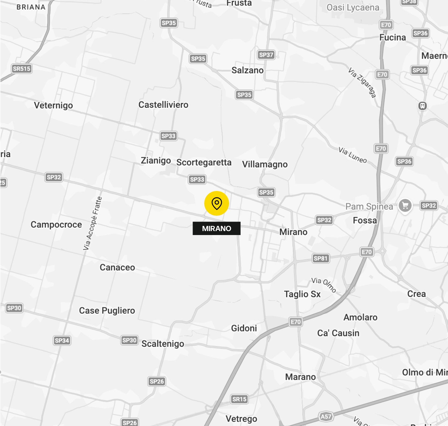 Mappa sede di Mirano
